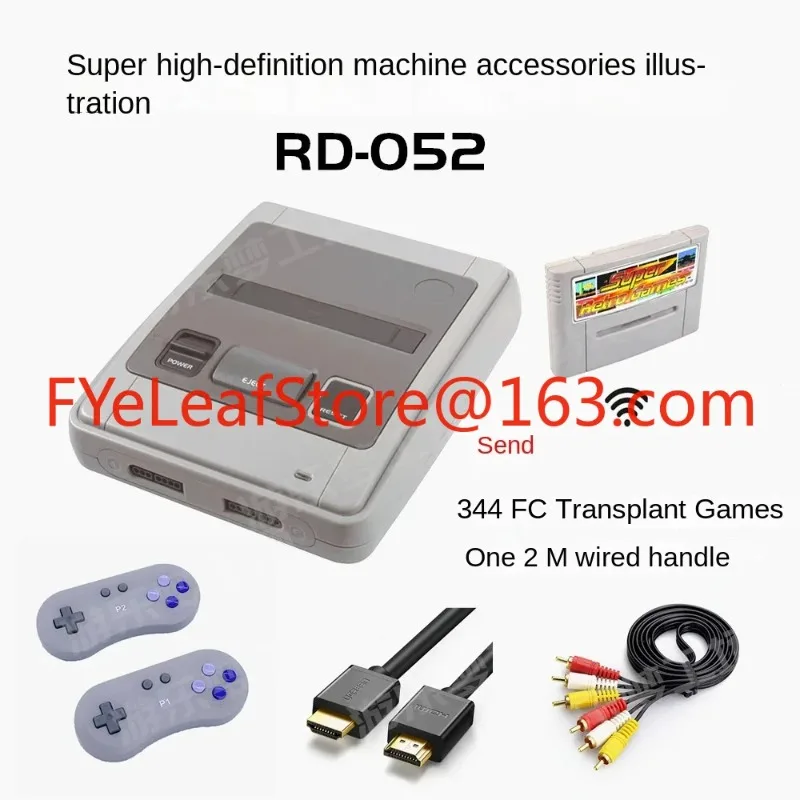 16-Bit SFC HD Super TV Game Console Wireless Handle 400 Games