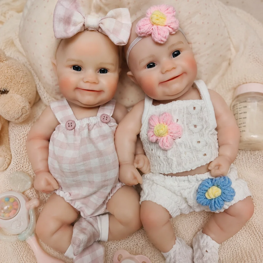 OtardDolls-1 PCS Cuddly Maddie 30 cm Open Mouth Solid  Silicone Bebe Reborn Girl Dolls With Painted Skin Washable Newborn  Dolls
