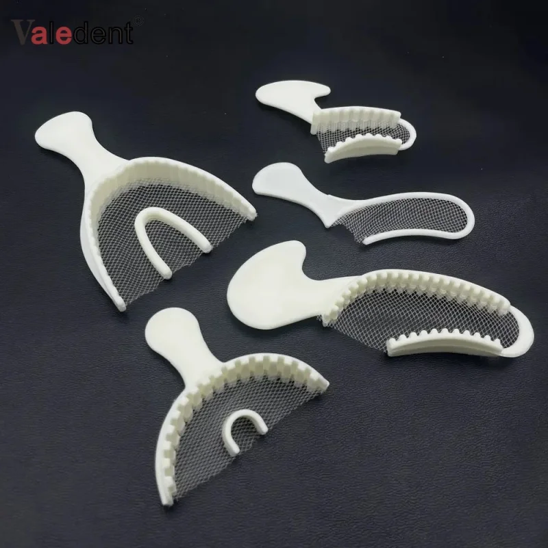 

1 Bag Dental Disposable Impression Bite Registration Net Tray Dental Impression Plastic Tray With Mesh Dentist Tool Teeth Holder