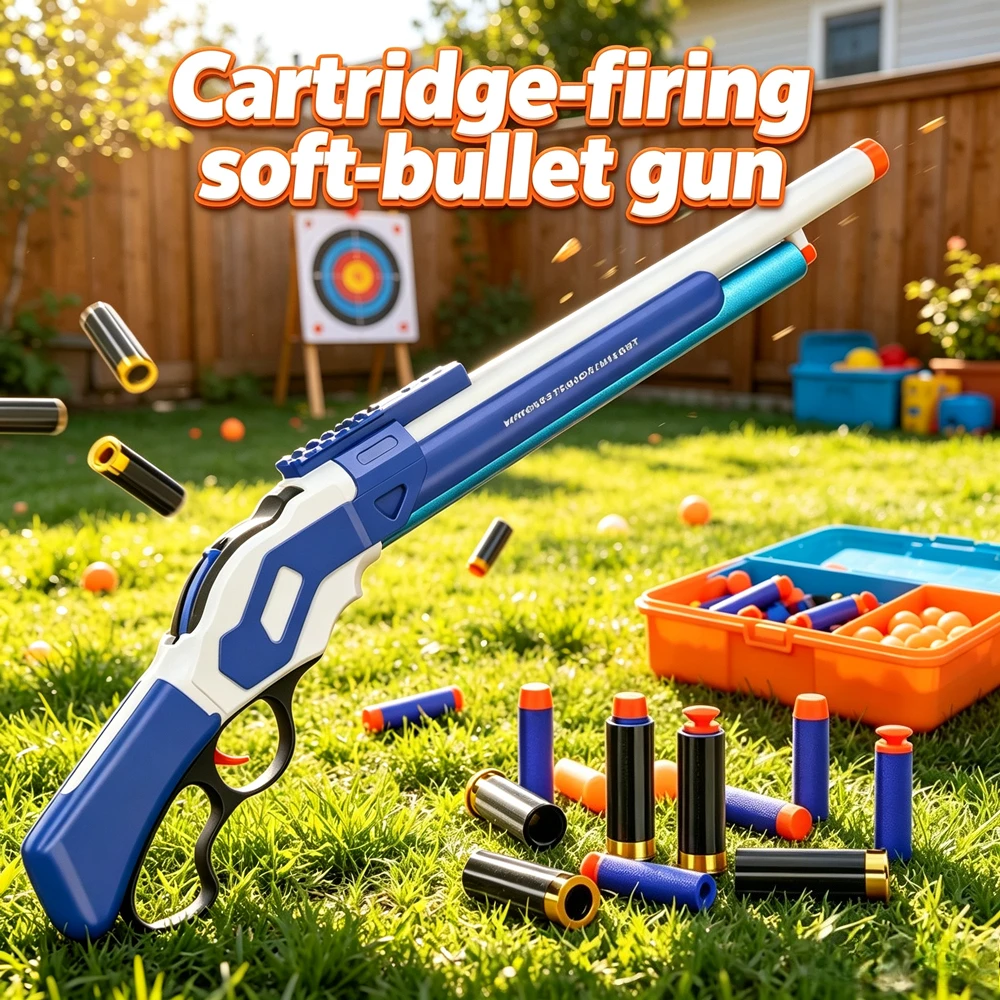 M1887 Shell Ejecting Soft Dart Toy Model Manual Loading Foam Dart Blaster Play Model Display Ornament Ideal Birthday Gift