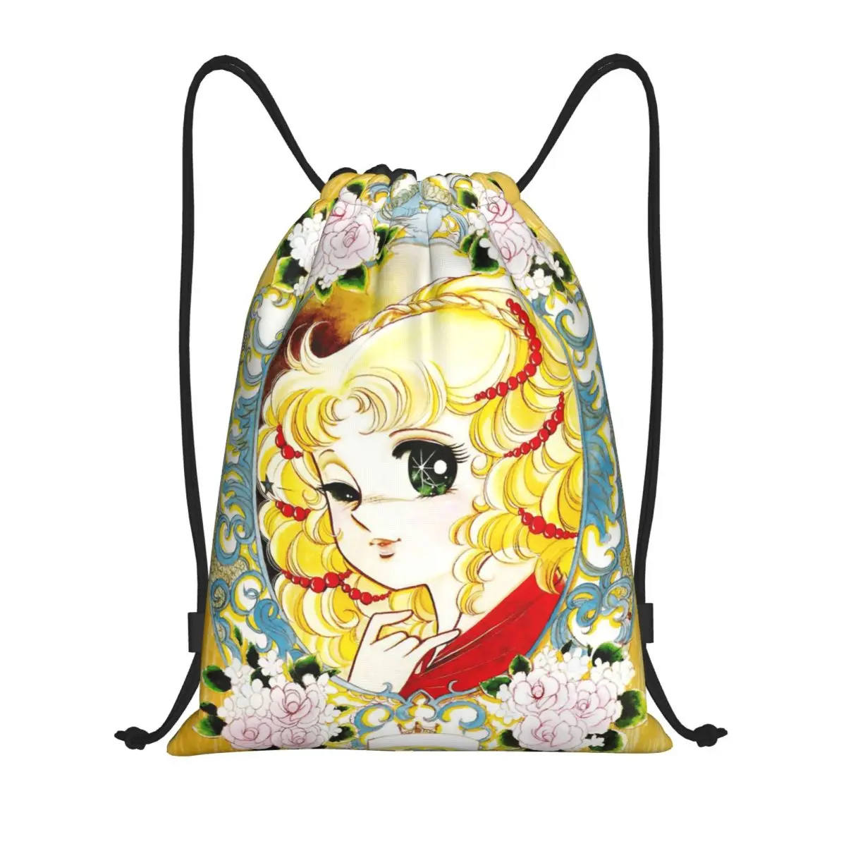 Candy Candy Manga Mochila con cordón Mochila deportiva para gimnasio Bolsa de cuerda para ciclismo