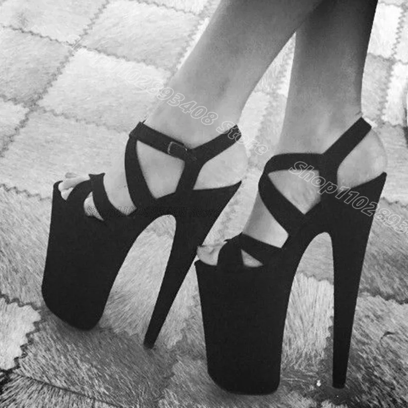 Black Platform Dance Sandals Solid Shallow Fashion British Style Women Summer Party Dress Sexy Shoes 2026 Zapatos Para Mujere