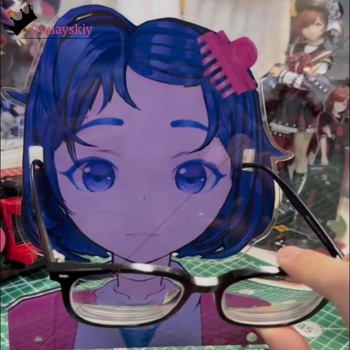 1 قطعة/2 قطعة ميتا متا تأثيري حلي MiSide مجنون لعب الأدوار نظارات الدعامة شفافة نظارات الكمبيوتر إطار النساء الرجال النظارات