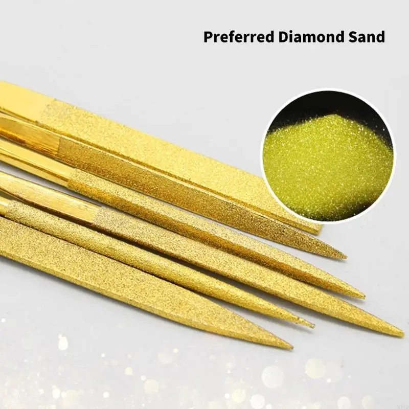 10pc Non Slip Abrasive Files Industrial Grade Hardness Nickel Plated Surfaces Optimized for Precise Sharpening Work M4YD