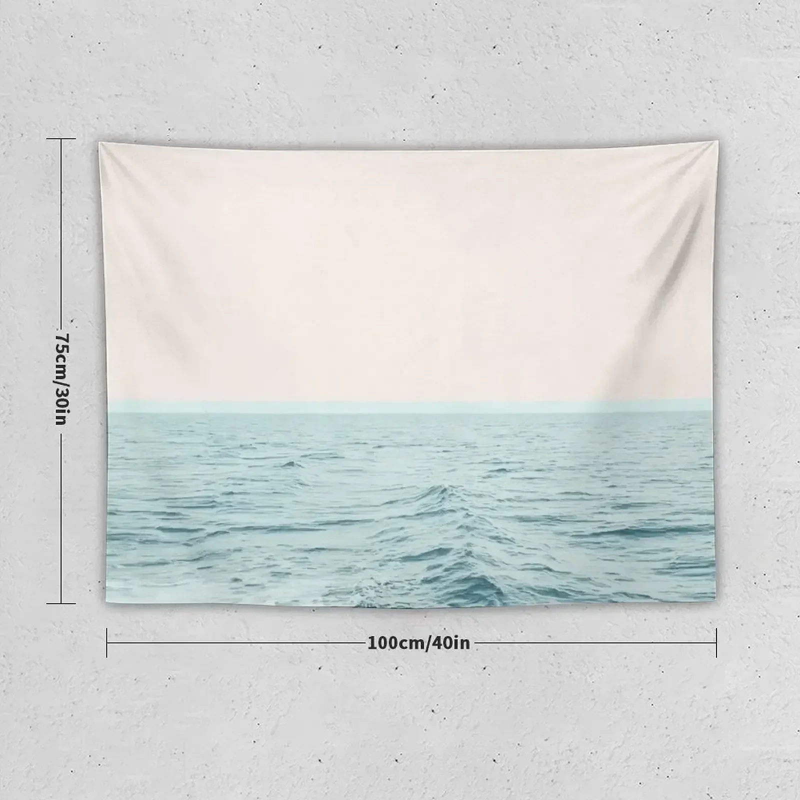 Sea Breeze, Minimal Nature Ocean Photography, Scenic Landscape Pastel Luxe Tapestry Home Decor Accessories Tapestry