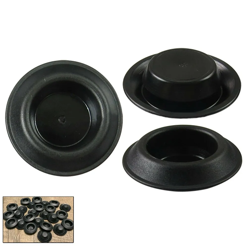 60pcs Flush Mount Black Plastic Hole Plug Assortment Auto Body Sheet Plastic With Depressed Center Type And Flush Type Car Acces