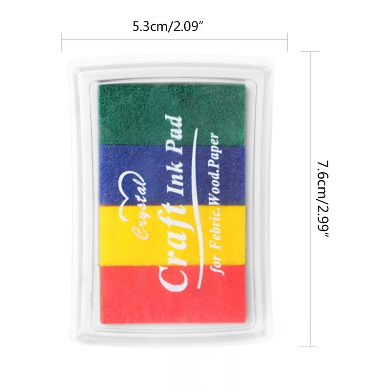 4 cores diy artesanato almofada lavável diy carimbo almofadas não-tóxico diy multicolorido arco-íris almofadas