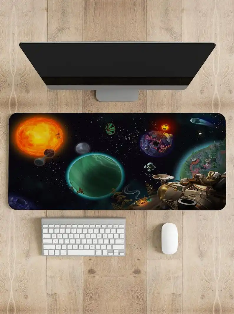 Outer Wilds Mouse Pad Gaming Desk Mat Desk Interior Extended Pad Setup Mouse Mat Laptop Accessories Desktop Mousepads Rug
