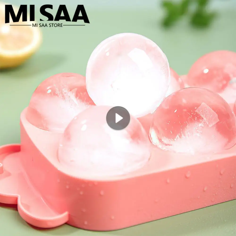 Silicone Ice Tray Easy To Demoulde Covered R Random Color Ice Box Cold Drink Making Tool Spherical Ice Box Sanitary High Quality