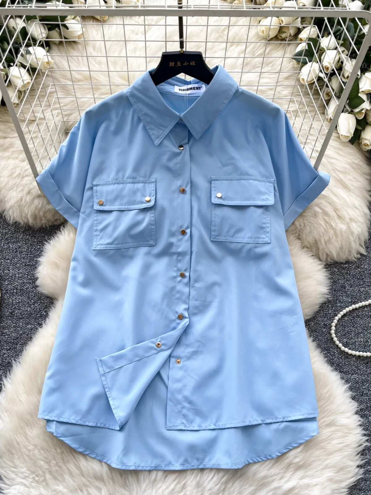 เสื้อผ้าผู้หญิงสไตล์เกาหลี เรียบหรู ดูดี ทรงหลวม ใส่สบาย แฟชั่นฤดูใบไม้ร่วง ช่วยให้ดูผอมเพรียว สไตล์สตรีท โดดเด่นไม่ซ้ำใคร ทันสมัย ผลิตจากโพลีเอสเตอร์