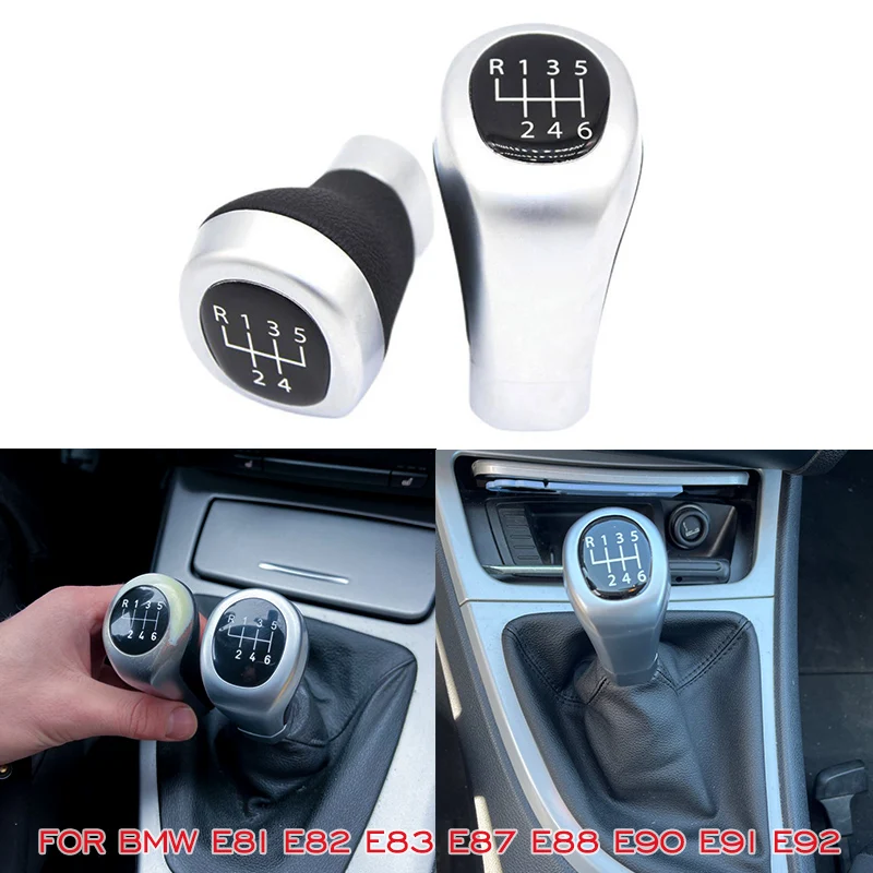 

5 6 Speed Gear Shift Knob Stick Pen Handball Shifter Lever Knob Head For BMW 1' 3' E81 E82 E83 E87 E88 E90 E91 E92 Car Styling