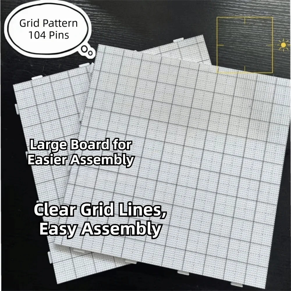104x104 Nadel-Perlenbrett 2,6mm Perlen DIY Hama Perlenbrett Quadratisch Hitzebeständiges Perler-Perlenbrett Lernspielzeug