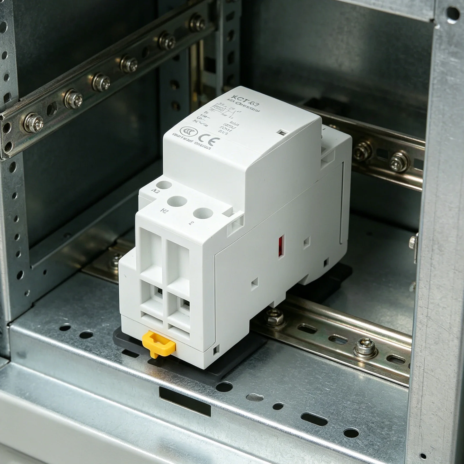 For 2P 63A 1NO1NC Household Contactor AC230V Automatic For DIN Rail Mounting Modular Electrical Switch For Lighting Control Box