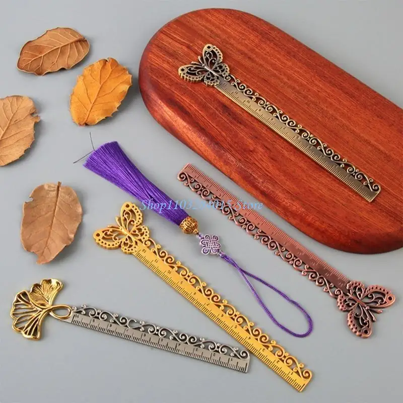 R6FF Bookmarks Ruler Delicate Design, Elegant Measuring Ruler Reading Bookmarks