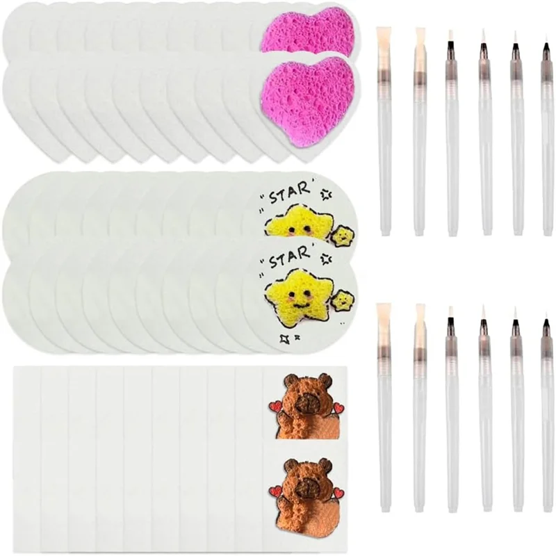 

ABUL-Magic Пенопластовая текстурированная бумага, набор для рисования 3D-пенопластом своими руками с водяными ручками, волшебная губка для 3D-рисования на холсте для акрила