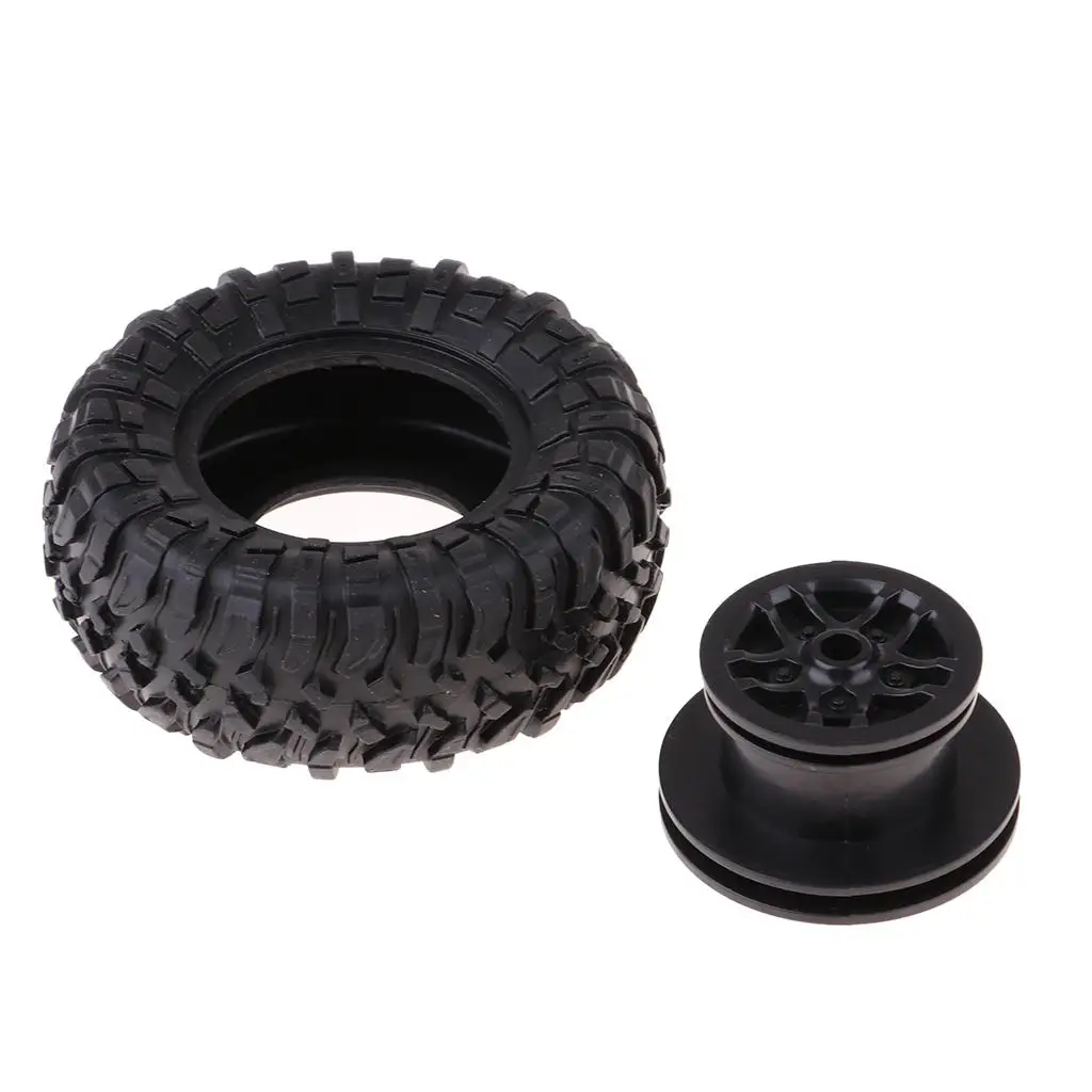 1 12 RC Car Wheels and Tires Black High Quality Rubber Drift Rims for D90 MN90 91 Crawler on Road Vehicle