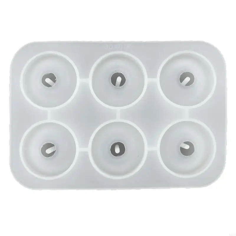 

X9FD Silicone Mold Set Bracelet Bead Pendant Resin Mold with Hole DIY Necklace Bracelet Jewelry Making 20/25/30mm Bead Mold
