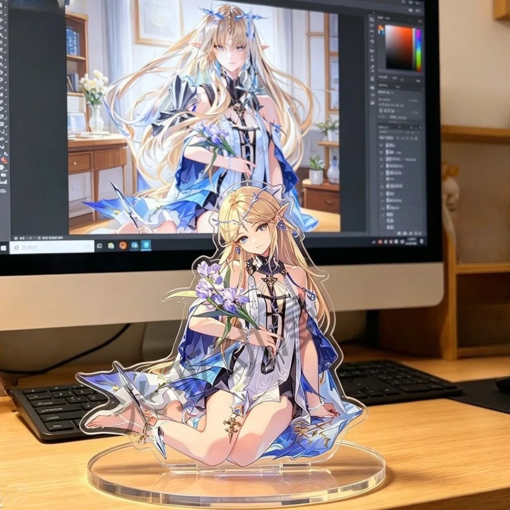 Game Wuthering Waves Acrylic Stand Cospaly Character Cartethyia Mornye Model Plaque Signboard High Aesthetic Keychain Decoration