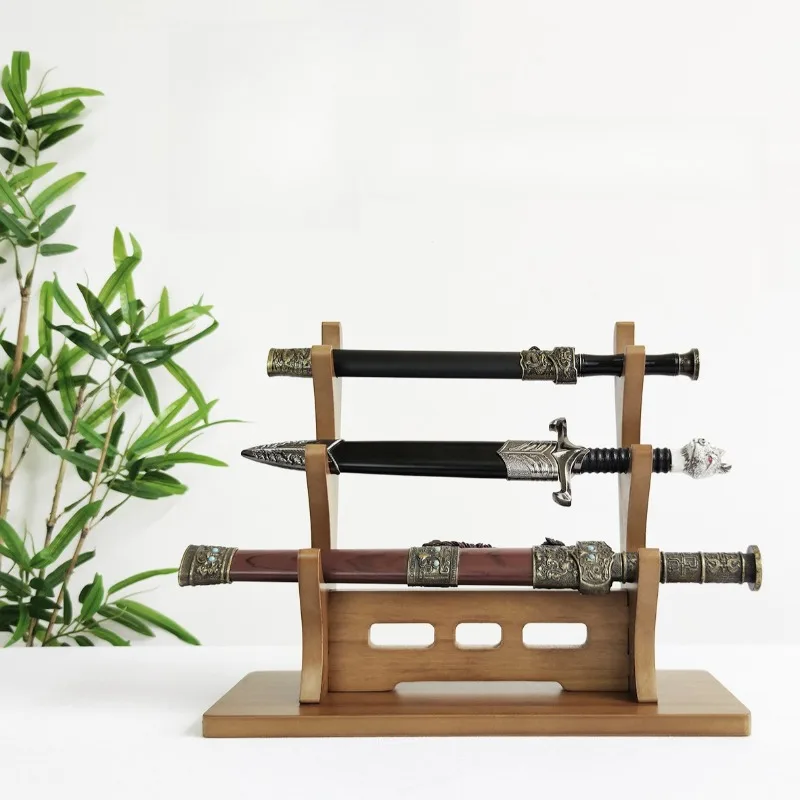 Multi-Purpose Display Rack Katana Sword Stand/Sushi Chef Knife Holder Cutlery Organizer/Bamboo Flute Space-Saving Weaponry Decor