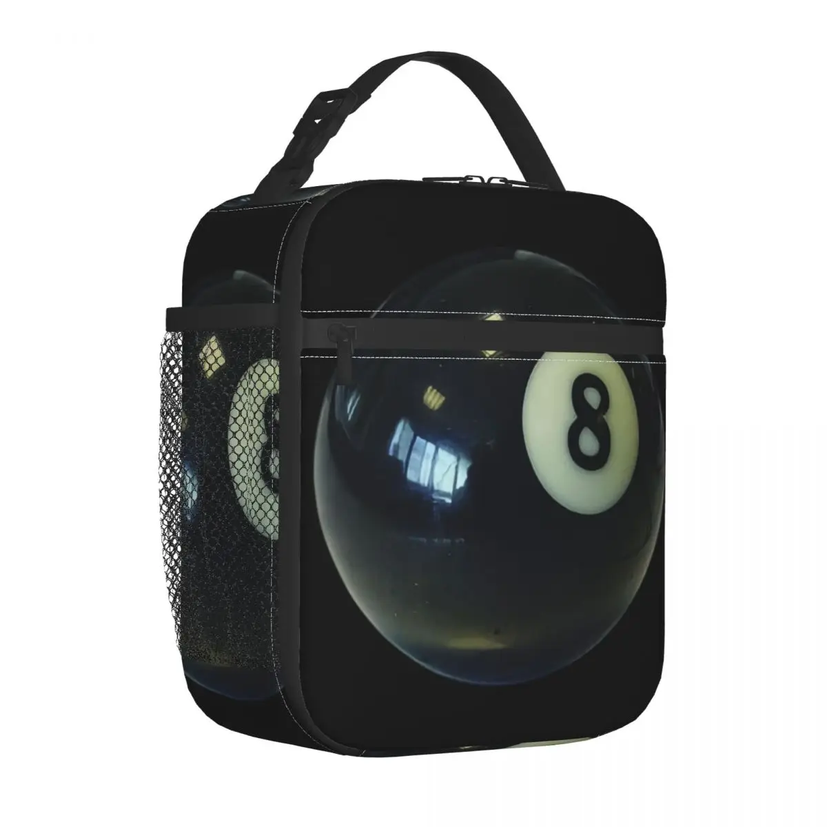 8 Ball Insulated Lunch Bags for School Office Billiards Portable Thermal Cooler Bento Box Women Kids