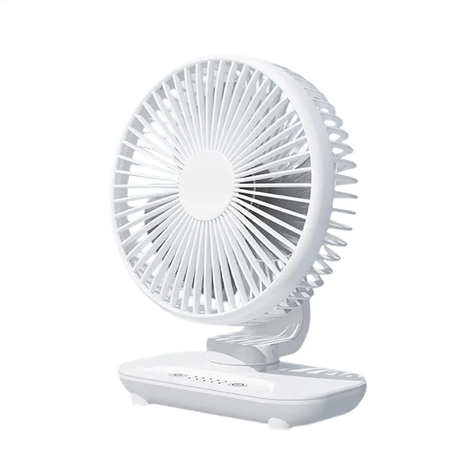 Oscillating Desk Fan Adjustable 2000mAh Cordless Portable Small Oscillating Desk Fan for Home Bedroom Living Room Kitchen Office