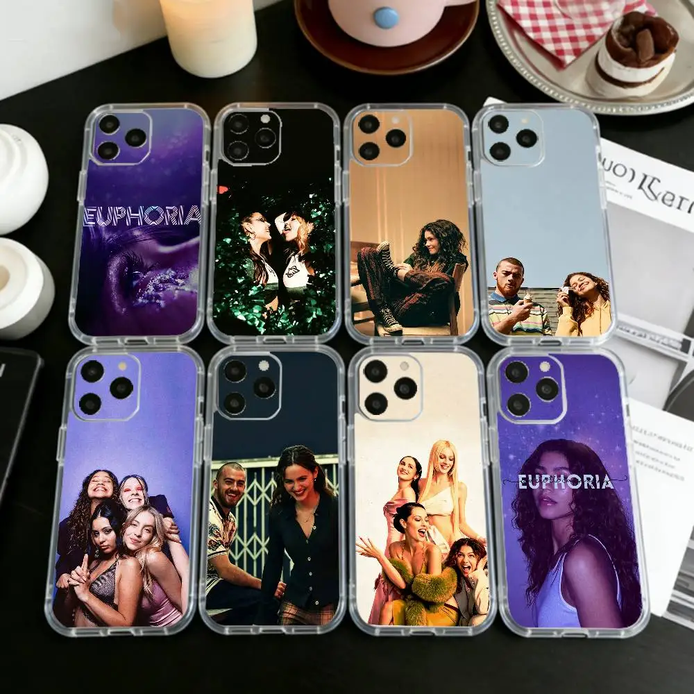 Coque de téléphone COOL E-Euphoria Season pour iPhone 17 16 15 14 13 12 11 Mini Pro Max Plus, transparente