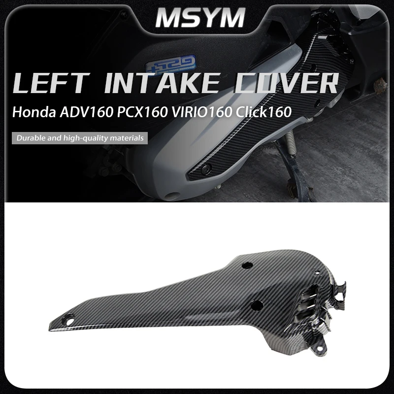 

For Honda ADV160 PCX160 VIRIO160 Click160 Carbon Fiber Pattern Water Transfer Printing ABS Left Intake Cover Accessories