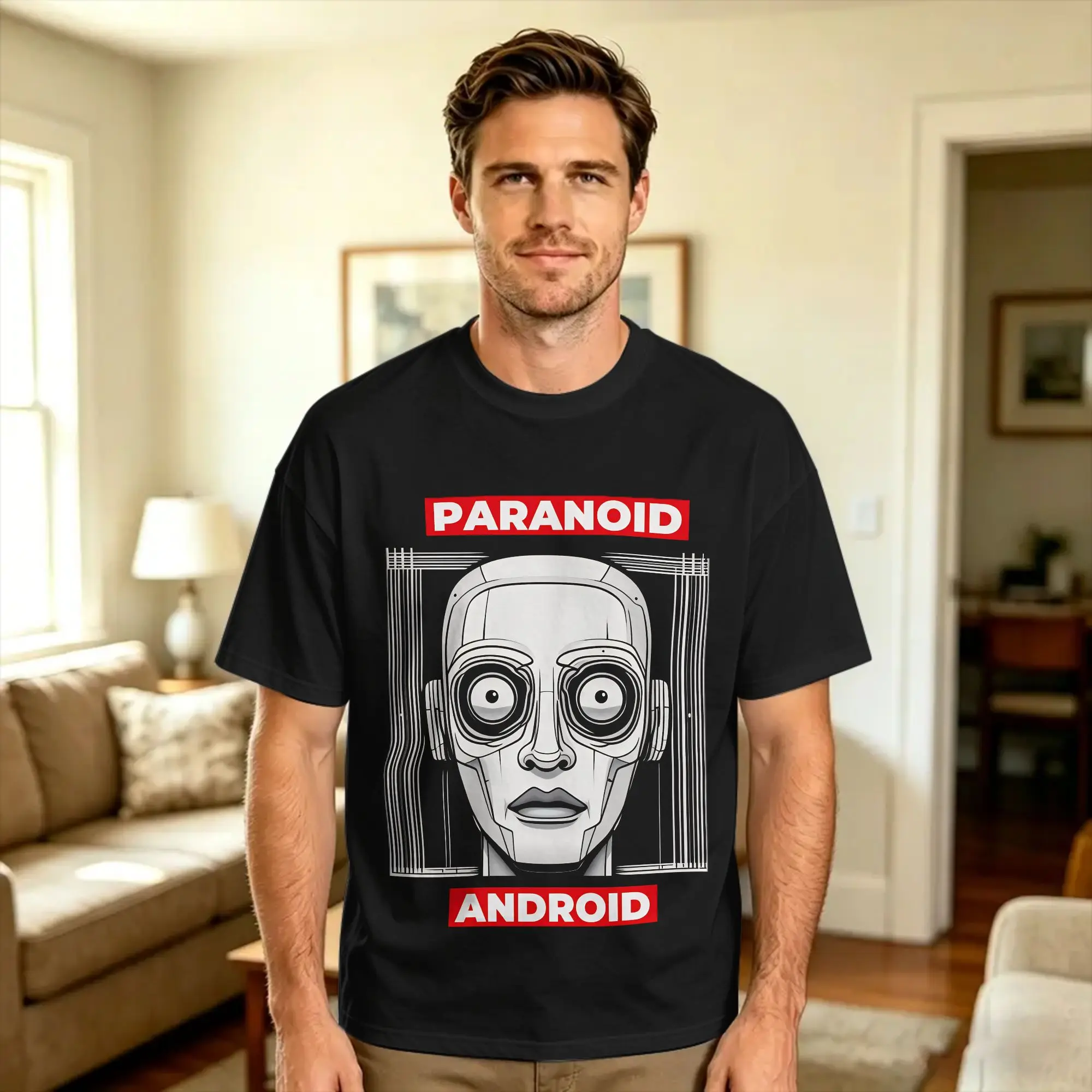 Radiohead Paranoid Android T-Shirt Summer  Hip Hop T Shirts Cotton O Neck 4XL 5XL 6XL Tees Short-Sleeved Vintage Tshirt