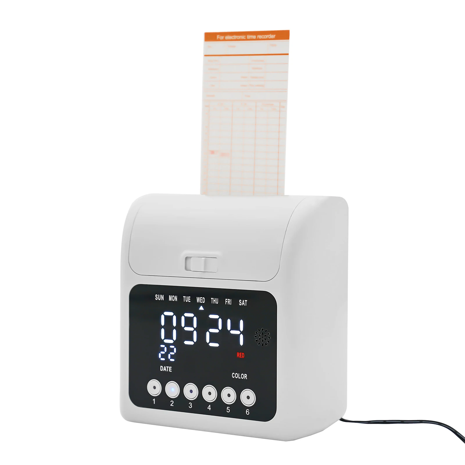 Aanwezigheidsmachine Medewerker Check-In Recorder Met 50 Kaarten Beschrijving