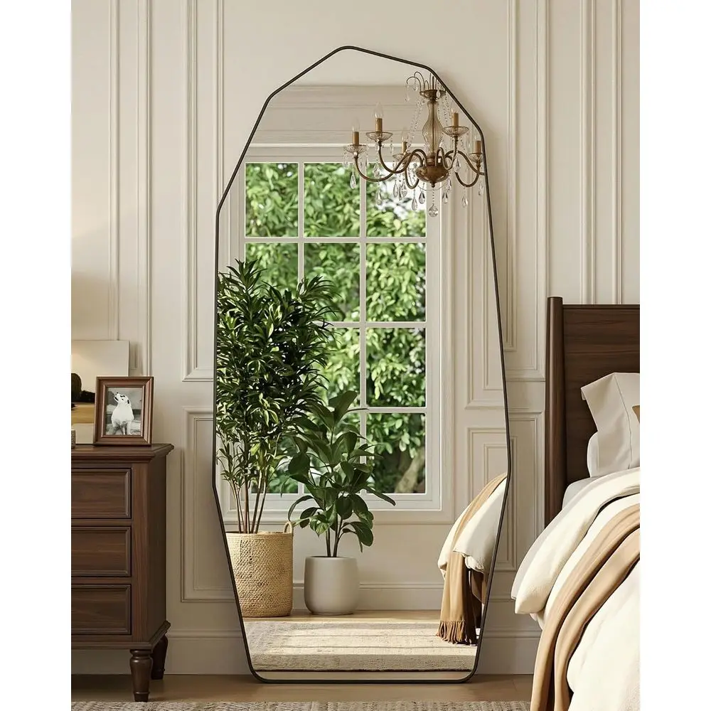 

Зеркало в полный рост, 71x32 дюйма, напольное, настенное или приставное, с рамой из сплава, с бриллиантовой огранкой или в форме нестандартной геометрии.