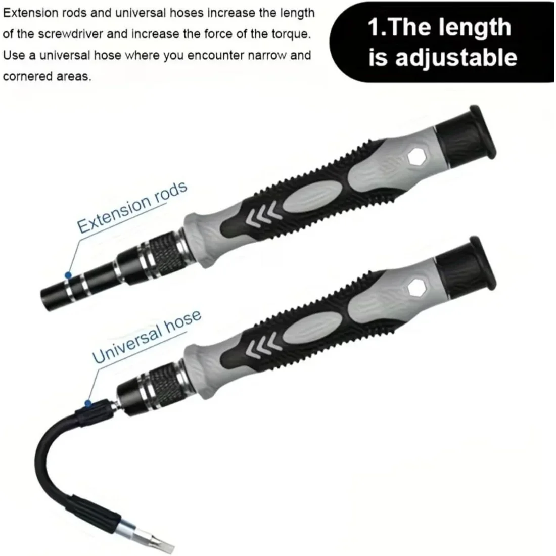 TINSOL 115-in-1 Präzisions-Schraubendreher-Set, CRV-Stahl-Bits mit Torx und Triwing, Mini-Reparatur-Werkzeugset für Elektronik, PC, Laptop, Handy – Detail 8