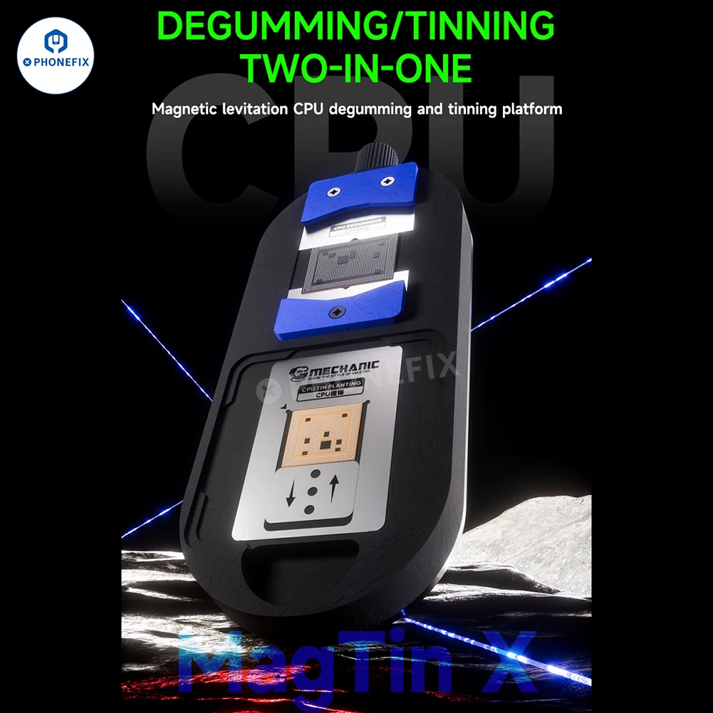 Mechanic Magtin X Magnetic Levitation CPU Degumming And Tinning Platform for iOS Android Black Glue Remove Chip Stencil Tinning