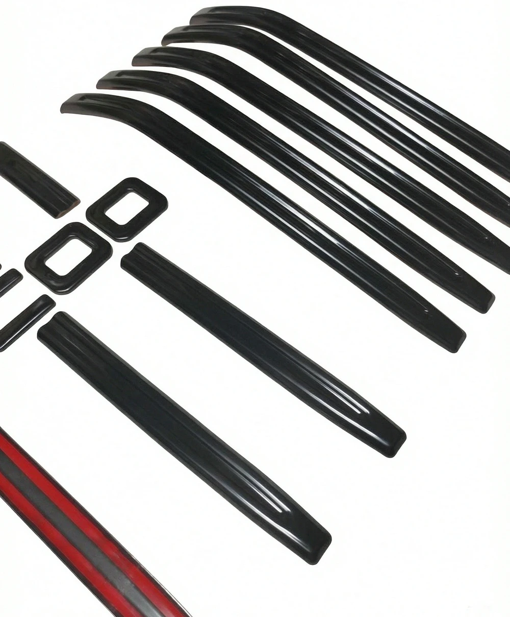 Für Jaecoo5 JAECOO J5 2025-2026 Edelstahl Glänzend Schwarze Emblem-Abdeckung Frontgrill-Emblem-Verkleidung – Detail 4