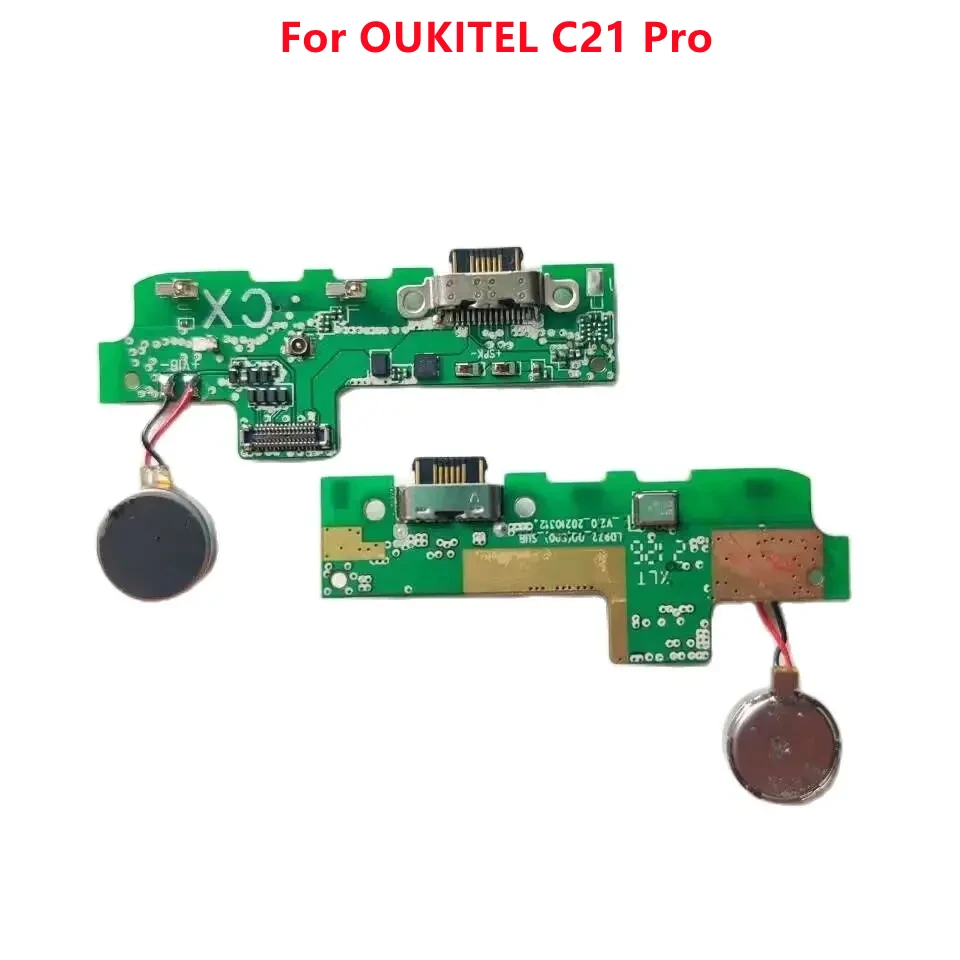 Original Charge Dock Connector USB Board Port With Vibrator Motor Flex Cable For OUKITEL C21 Pro Phone