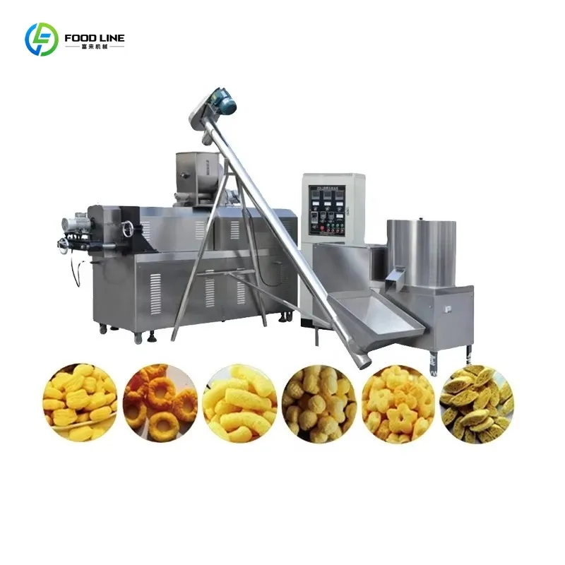 Customized Small Twin Screw Extruder Corn Puffing Machine Popular Grain Snack Processing Machinery