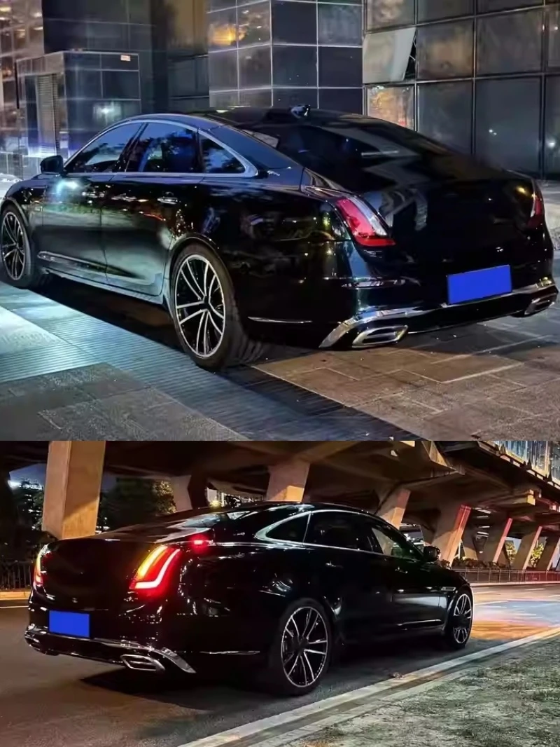 طقم هيكل السيارة لسيارة جاكوار XJ XJL 2010-2019 تعديل نمط جديد المصد الأمامي الخلفي إطار مصباح الضباب ذو الشبكة السفلية