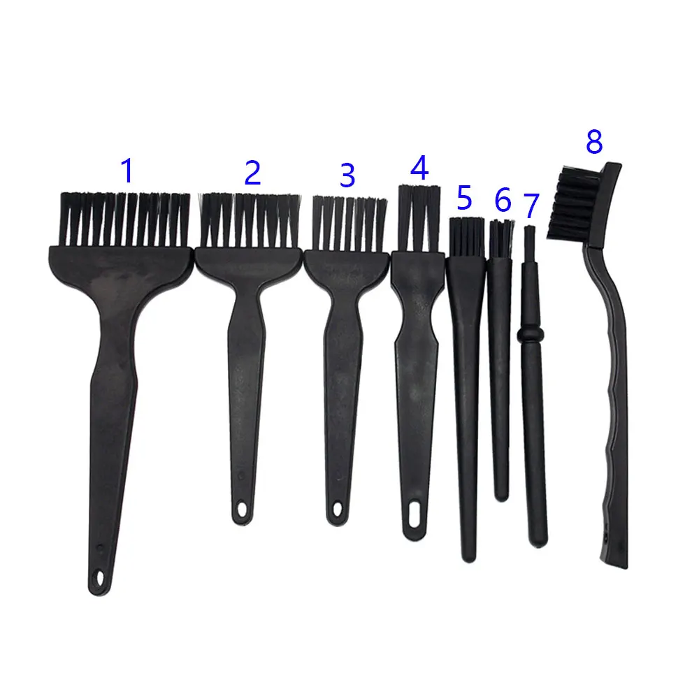 8-piece set Anti-Static Brush Esd Safe Nylon Cleaning Brush Set for Mobile Phone Tablet Pcb Bga Repair Cleaning Work