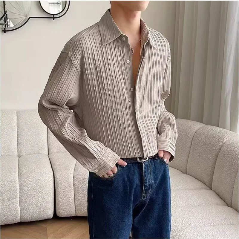 

Men's Clothing Shirts Long Sleeve New Fashion Turn-down Collar Simple Comfortable Versatile Selling Versatile
