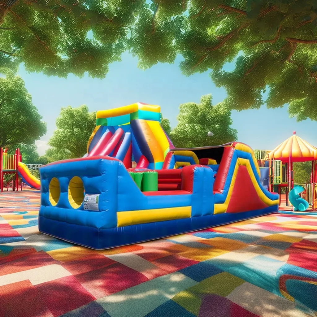 Giant Commercial Inflatable Bouncer Obstacle Course Equipment Fun Bouncy House Entertainment Outdoor Games for Kids and Adults