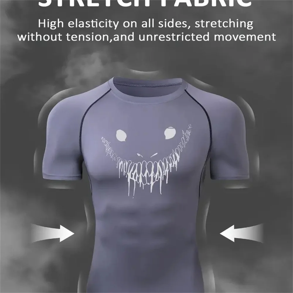 2024 Compression T-shirt Original Short Sleeve Sport Tee Gym Fitness Sweatshirt Male Jogging Tracksuit Homme Athletic Shirt Tops