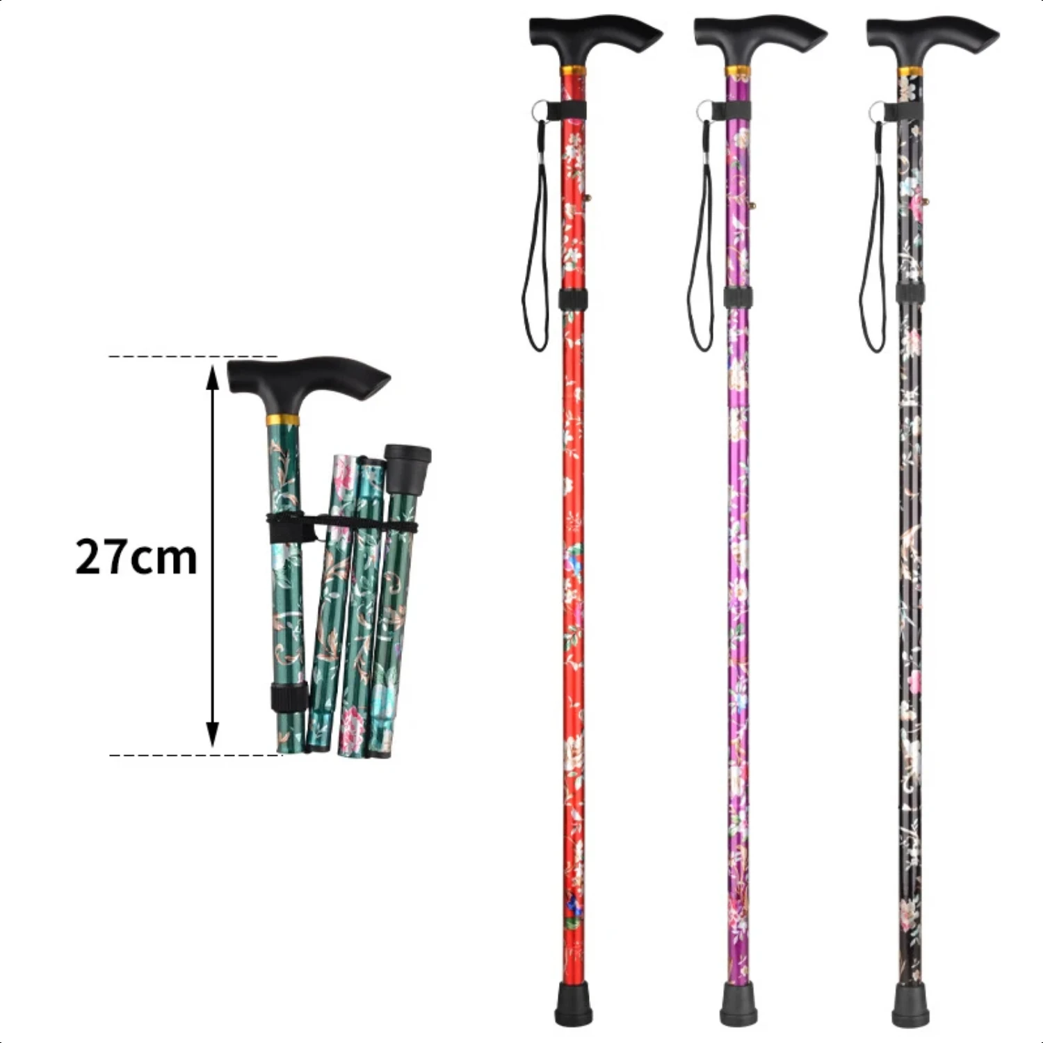 Enhance Trekking Camping Comfort with Telescopic Folding Walking Stick