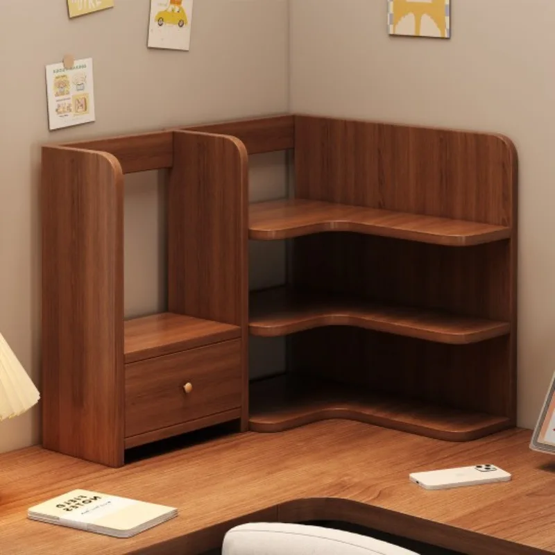 

Corner Bookshelf Desktop Storage Bedroom Desk Small Student Dormitory Storage Multi-layer Storage Rack