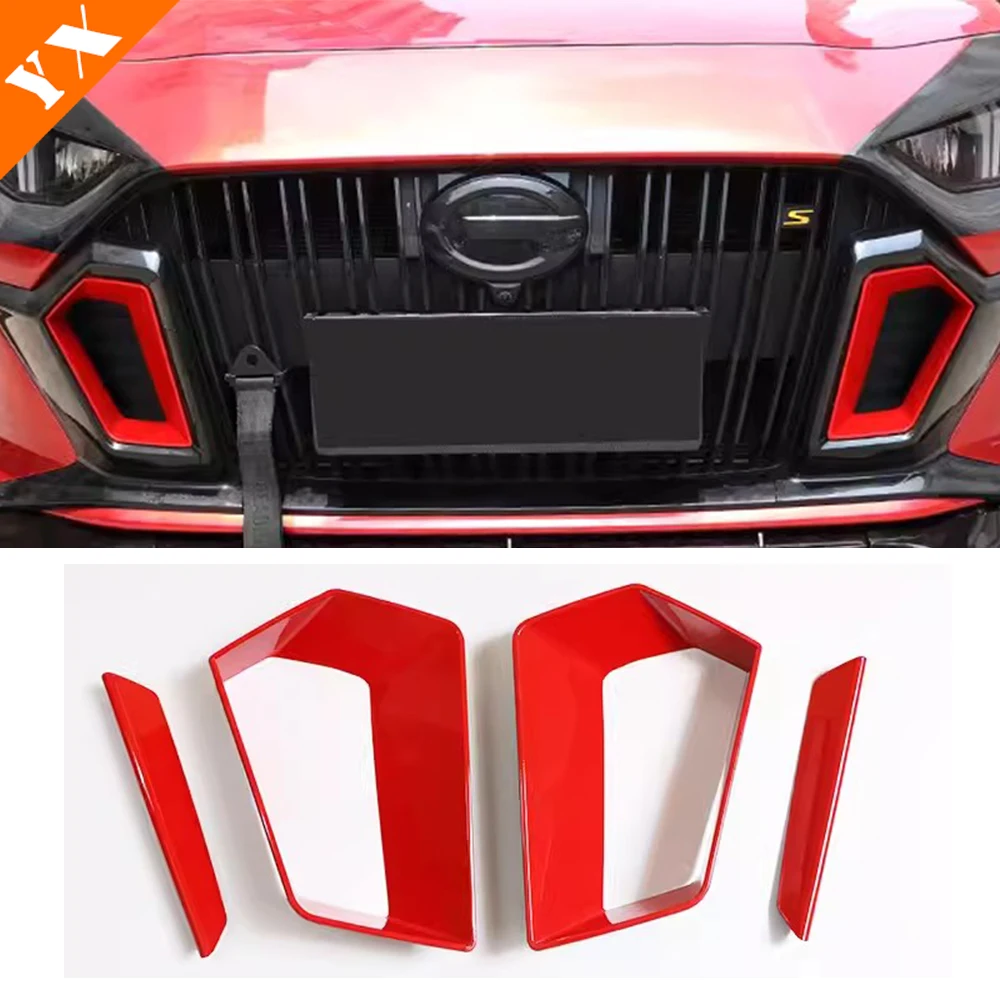 For Trumpchi GAC Empow R Accessories 2021-2024 Car Center Grille Front Face Grille Decorative Frame Air Inlet Modification 4pcs