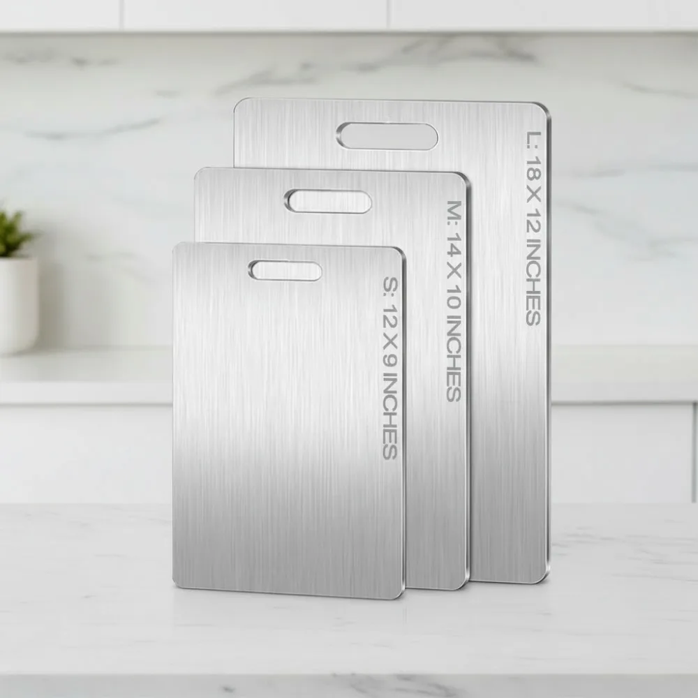 

2025 Новая титановая разделочная доска - двухсторонняя нетоксичная кухонная разделочная доска, которую можно мыть в посудомоечной машине, прочная (14x10 дюймов)