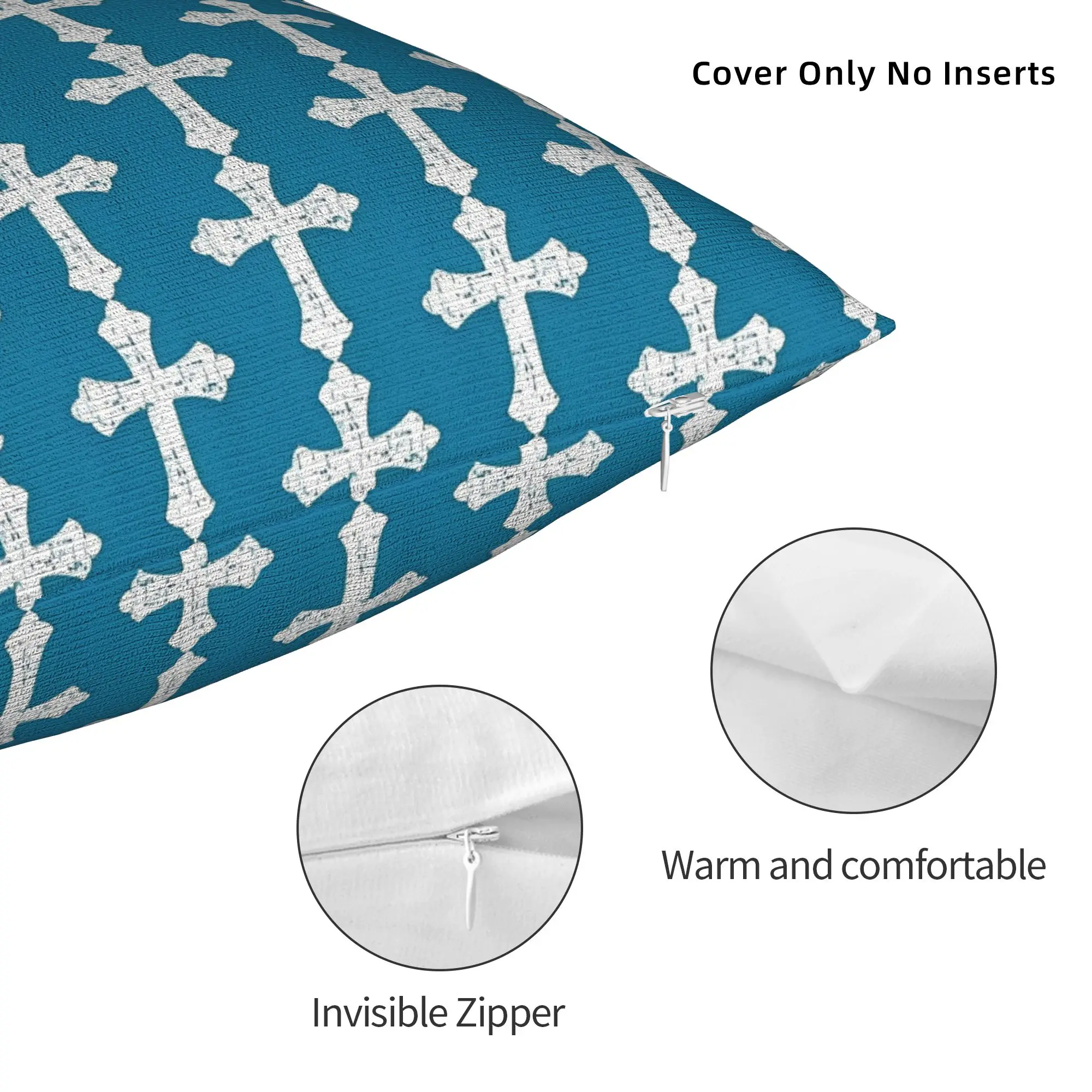 Ethiopian Meskel African Art Cross Pillowcase Printing Fabric Cushion Cover Decor Demera Christian Pillow Case Cover Zippered