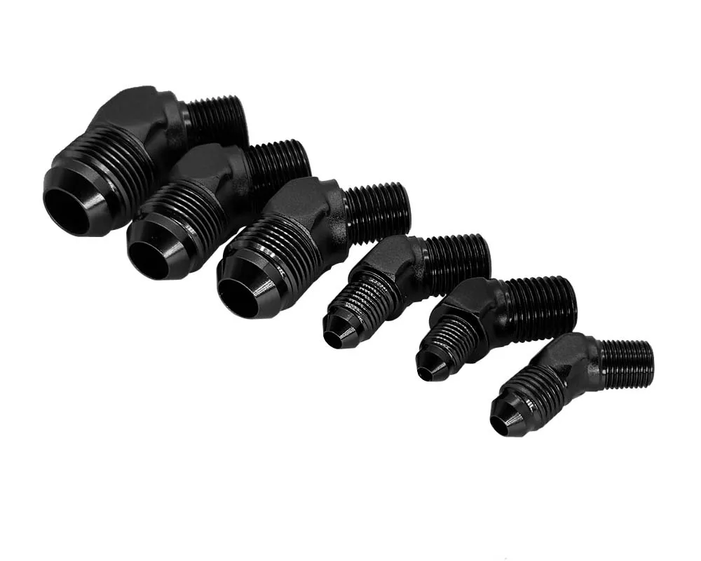 ويلين ألومنيوم 45 °   درجة ذكر NPT إلى ذكر أن الكوع مضيئة محول موصل مزورة خط زيت الوقود المناسب قطع غيار السيارات بأكسيد