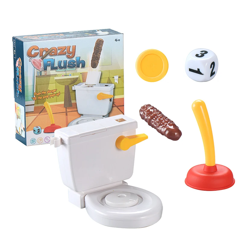 Toilet Poop Flushing Game Children Novelty Gag Toys Creative Toys Prank Funny Toy Party Game Friend Interaction Gift for Kids