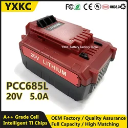 YXKC Pcc685l For Porter Cables 20v Battery Pcc685l 18v 5.0ah Lithium-ion Battery Pack Cordless Drills Porter Cable 20v