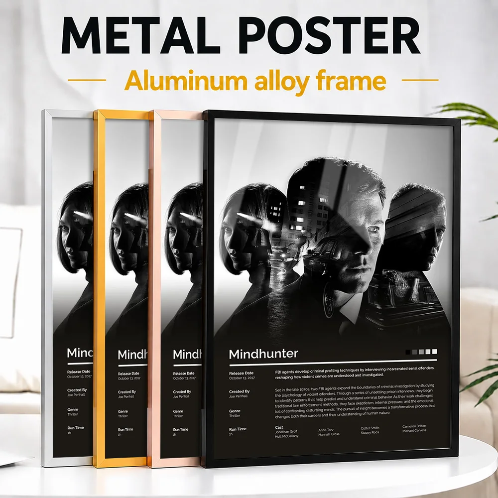 Mindhunter TV Show Framed Metal Poster Personalized Screen Tribute Wall Art Perfect In Entertainment Lounge For Story Lovers
