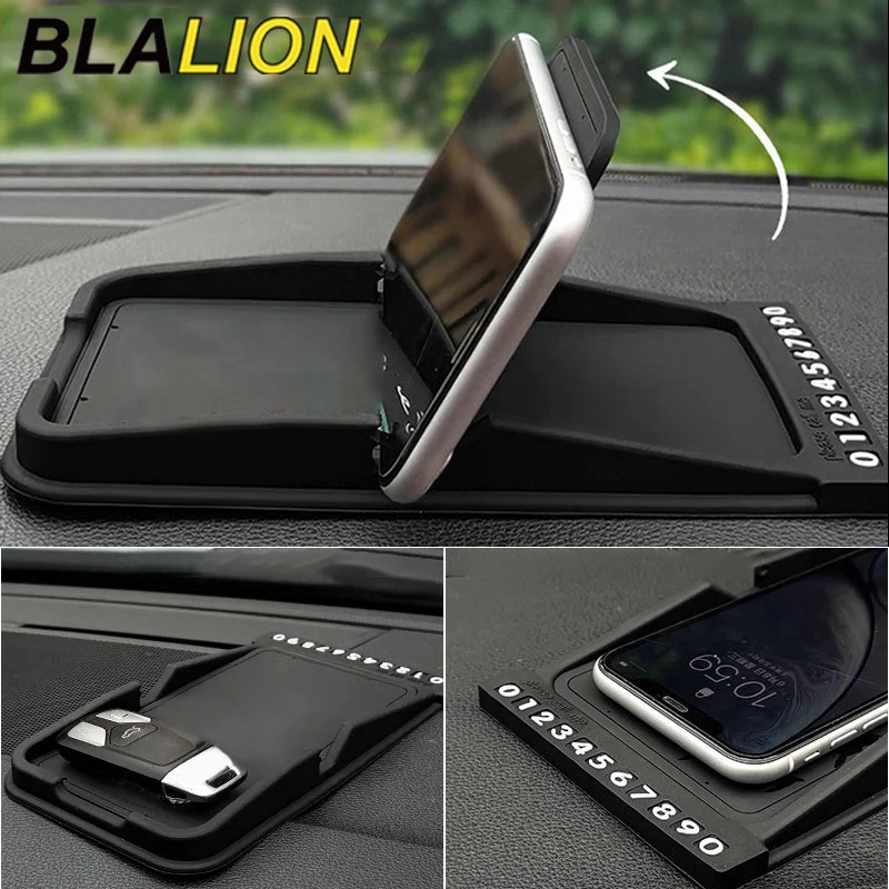 BLALION Anti-Slip Car Phone Holder Mat Pad Dashboard Stand Mount GPS Phone Silicone Multifunctional Bracket For Car Universal